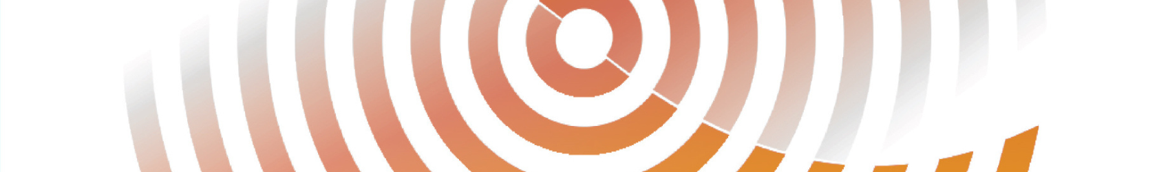 orange swirl graphic on white background